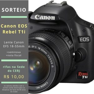 Sorteio Cannon EOS Rebel T1i – 20/12/18