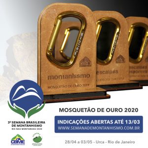 Premiação Mosquetão de Ouro 2020 – Indicação até o dia 13/03/20