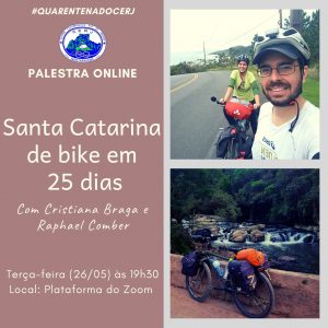 Palestra “Santa Catarina de bike em 25 dias” no canal do Youtube