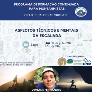 Palestra Aspectos Técnicos e Mentais da Escalada – Viviane Fernandes – 21/07/21