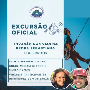 Excursão Oficial: Invasão nas vias da Pedra Sebastiana com Miriam Gerber e Carla Romão – 13.11.21