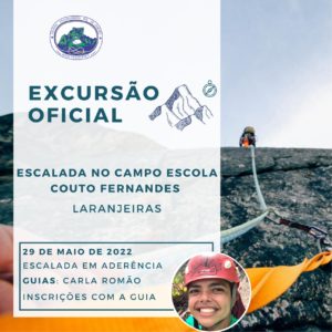 Excursão Oficial: Escalada no Campo Escola Couto Fernandes com Carla Romão – 29.05.22