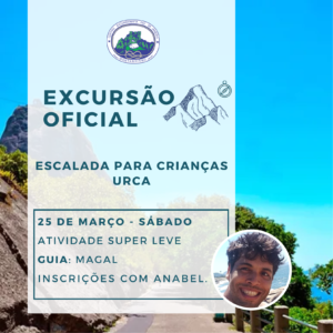 Excursão Oficial: Escalada para crianças na Urca com Magal – 25.03.23