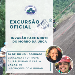 Excursão Oficial: Invasão Face Norte do Morro da Urca com Miriam e Carla – 30.07.23