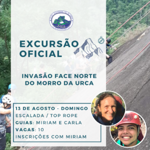 Excursão Oficial: Invasão Face Norte do Morro da Urca com Miriam e Carla – 13.08.23