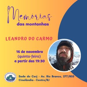 Memórias das Montanhas com Leandro do Carmo – 16.11.23