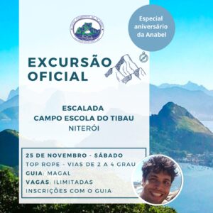 Excursão Oficial: Escalada campo escola do Tibau em Niterói com Magal – 25.11.23