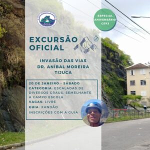 Excursão Oficial: Escaladas de vários graus na rua Dr. Aníbal Moreira com Xandão – 20.01.24