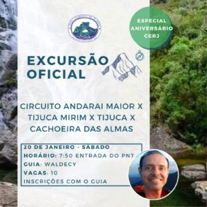 Excursão Oficial: Circuito Andaraí Maior x Tijuca Mirim x Tijuca x Cachoeira das Almas com Waldecy – 20.01.24