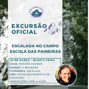 Excursão Oficial: Treino de escalada nas Paineiras com Miriam Gerber – 20.03.24