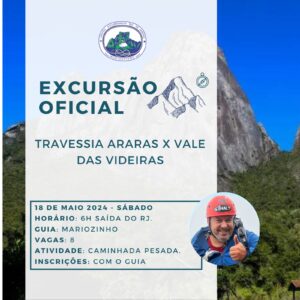Excursão Oficial: Travessia Araras x Vale das Videiras – 18.05.24
