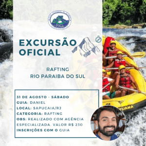 Excursão Oficial: Rafting pelo Rio Paraíba do Sul com Daniel – 31.08.24