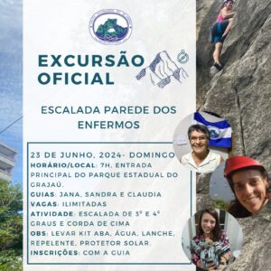 Excursão Oficial: Escalada na Parede dos Enfermos com Jana Menezes – 23.06.24